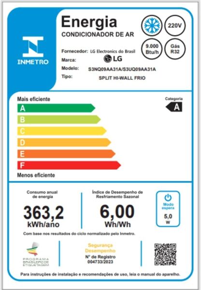 Ar Condicionado Hi Wall LG Dual Inverter Voice 9.000 Btus Frio 220v R-32 - Imagem 3