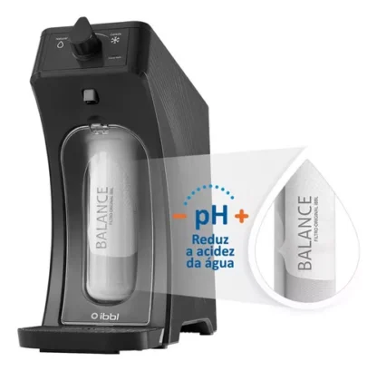Purificador de Água Gelada Fria e Natural Eletrônico IBBL E-due Equilibrium Grafite 127/220V
