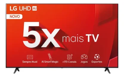Smart TV LG 50″ 4K UHD LED Alexa, HDR10, WebOS 24 Controle Smart Magic