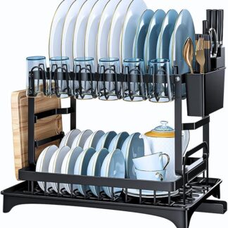 Escorredor de Louça Completo em Aço Carbono Organizador Escorredor de Pratos Inox