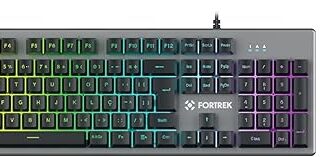 Kit Teclado + Mouse Gamer 6400 DPI Ranger RGB Rainbow Grafite Fortrek