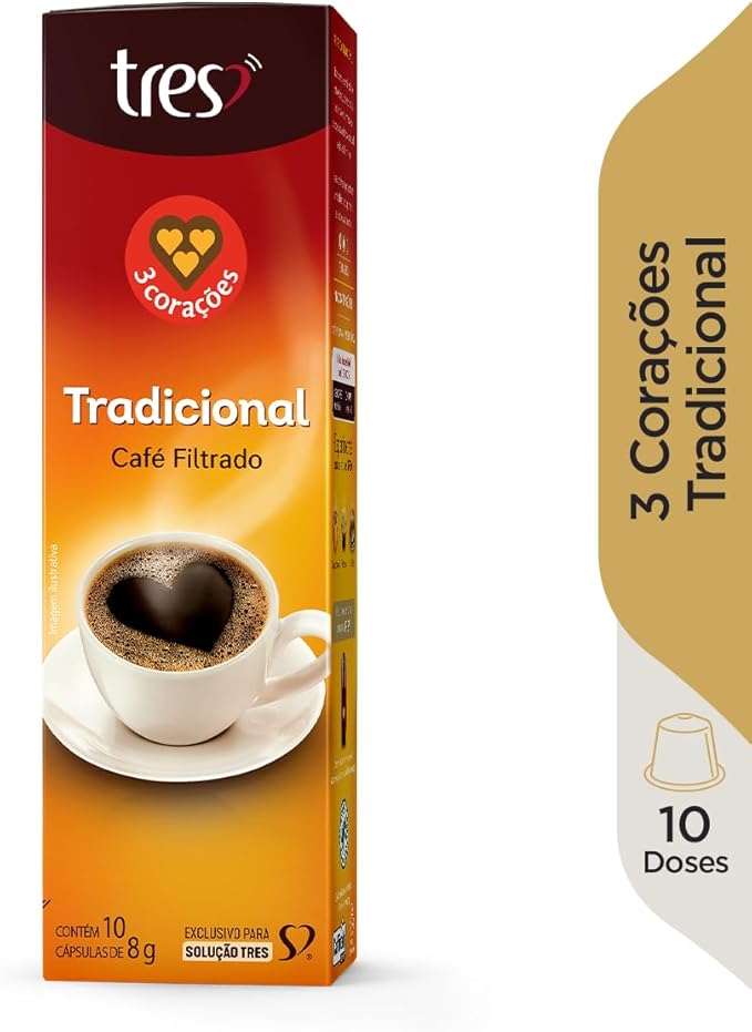 3 Corações Cápsula Café Filtrado TRES - 10 unidades