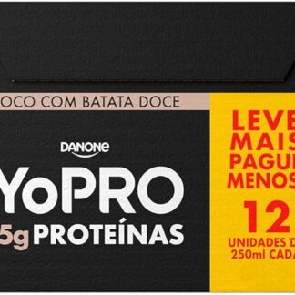 YoPRO Bebida Láctea UHT Coco com Batata-Doce 15g de proteínas 250ml - 12 unidades